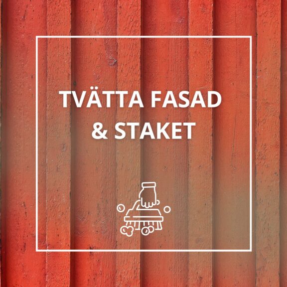 Tvätta fasad och staket